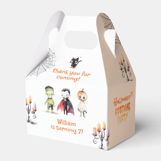Calling all monsters Costume birthday party Favour Box (Front Side)