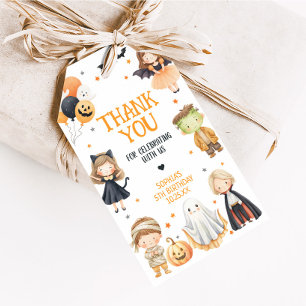 Calling All Monsters Halloween Birthday Favour Tag