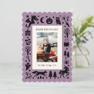 Calling All Monsters Halloween Costume Party  Holiday Card