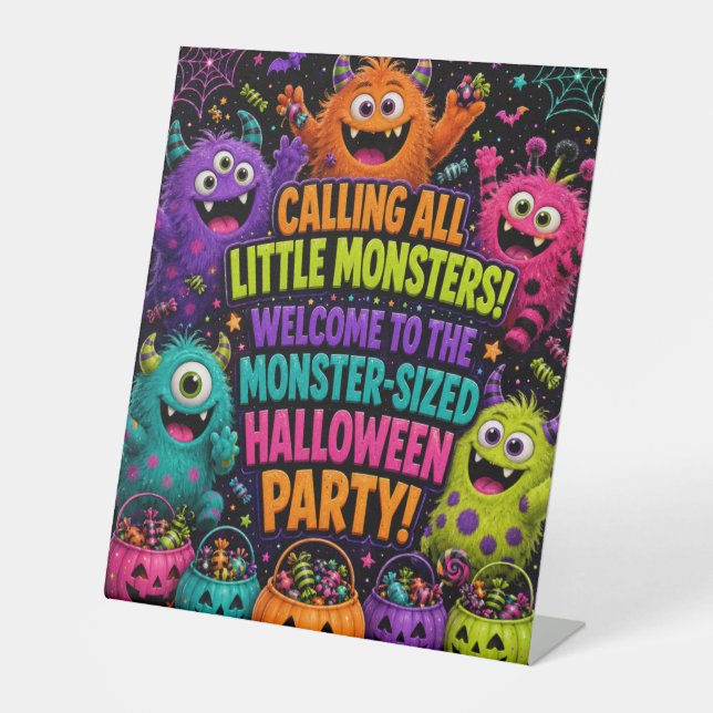 Calling All Monsters Welcome Party Sign (Front)