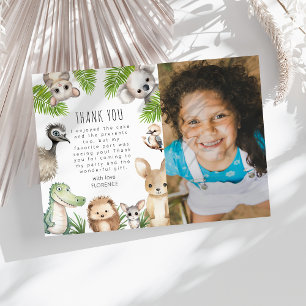 Calling All Party Animals Aussie Birthday Party Thank You Card