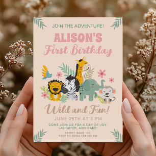 Calling all party animals Birthday, 1st birthday Invitation