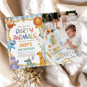 Calling All Party Animals Birthday Invitation