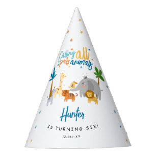 Calling All Party Animals Birthday Party Hat