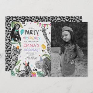 Calling All Party Animals Birthday Photo Invitation
