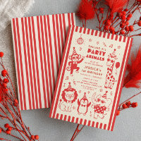 Calling All Party Animals Burgundy 1st Birthday