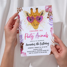Calling All Party Animals - Giraffe Birthday