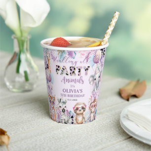 Calling All Party Animals Jungle Safari Birthday Paper Cups