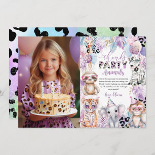 Calling All Party Animals Jungle Safari Birthday Thank You Card