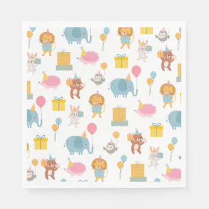 Calling All Party Animals Kids Birthday Napkin