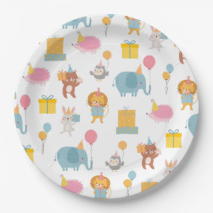 Calling All Party Animals Kids Birthday Paper Plate