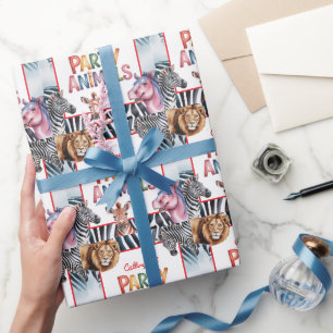 Calling All Party Animals Kids' Birthday Party Wrapping Paper