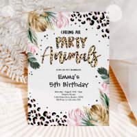 Calling All Party Animals Leopard Print Birthday 