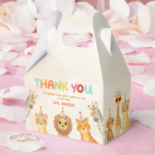 Calling All Party Animals Safari 1st Birthday Favour Box