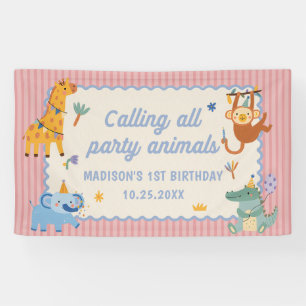 Calling All Party Animals Safari Birthday Party Banner