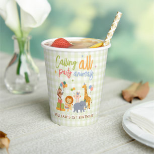 Calling All Party Animals Safari Birthday Party Paper Cups