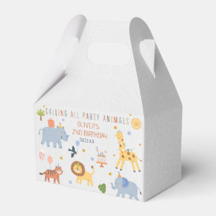 Calling All Party Animals Safari Zoo Birthday Favour Box