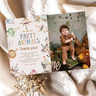 Calling All Party Animals Safari Zoo Birthday Invitation