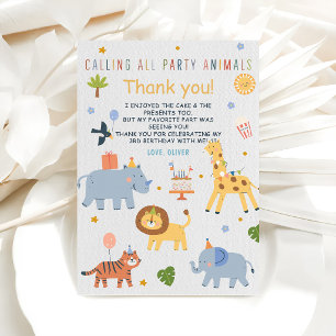 Calling All Party Animals Safari Zoo Birthday Invitation