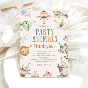 Calling All Party Animals Safari Zoo Birthday Invitation