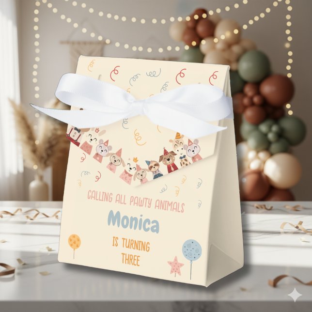 Calling all pawty animals birthday party favour box (Creator Uploaded)