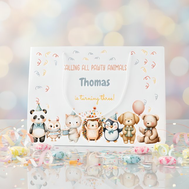 Calling all pawty animals birthday party large gift bag (Creator Uploaded)