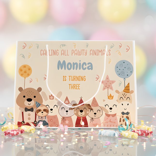 Calling all pawty animals birthday party large gift bag (Creator Uploaded)