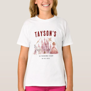 Calling All Princesses Magical Castle 8th Birthday T-Shirt