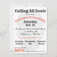 Calling All Souls... Halloween Party Invitation