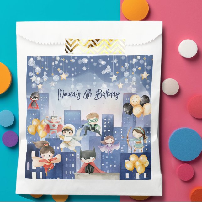 Calling all superheroes kids birthday favour bags (Creator Uploaded)