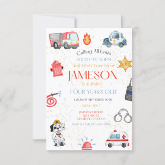 Calling All Units Birthday Invitation