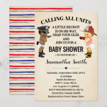 Calling All Units Police Firefighter Baby Shower