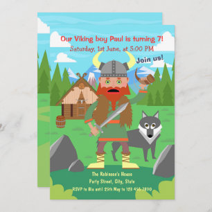 Calling all Viking kids for a Birthday Party Invitation
