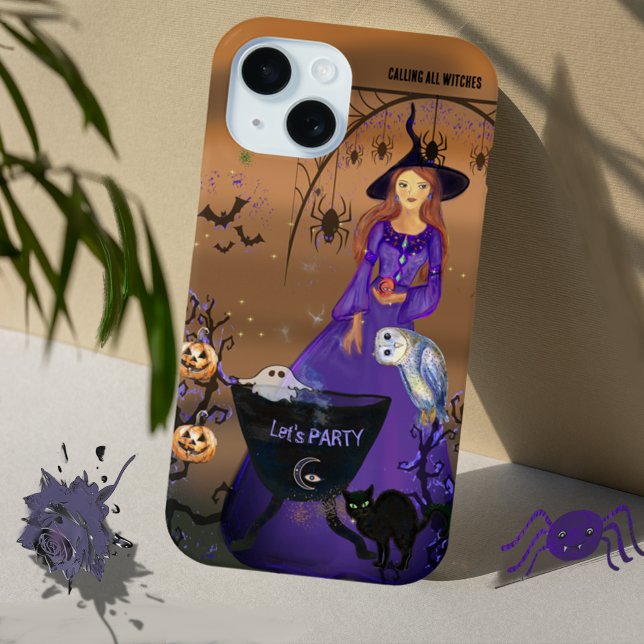 Calling All Witches Halloween Birthday  Case-Mate iPhone Case (Calling All Witches Halloween Birthday Case-Mate iPhone Case)
