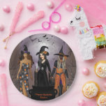 Calling All Witches Halloween Party 30Th Birthday Paper Plate<br><div class="desc">Calling All Witches Halloween Party 30Th Birthday. Your Halloween birthday Party only happens once a year, so let’s celebrate in style. this funny Halloween design is an excellent choice for you, Calling All Witches is a beautifully crafted whimsical Halloween Birthday Invitation in landscape form featuring 3 witches making a brew...</div>