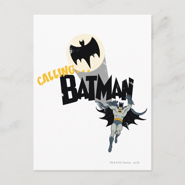 Calling Batman Graphic Postcard (Front)