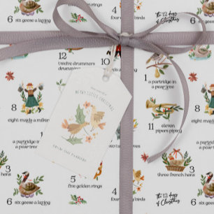 Calling Birds   12 Day of Christmas Holiday Gift Tags