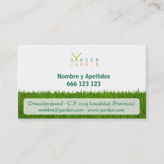 Calling card Garden_jardín