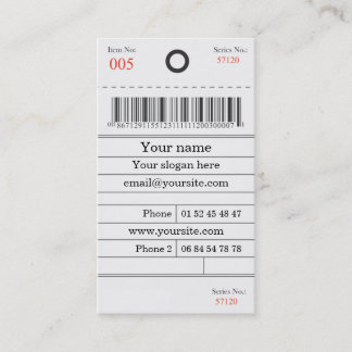 Calling card labels
