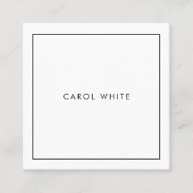 Calling card Modern Black White Business Card