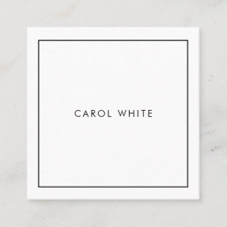 Calling card Modern Black White Business Card