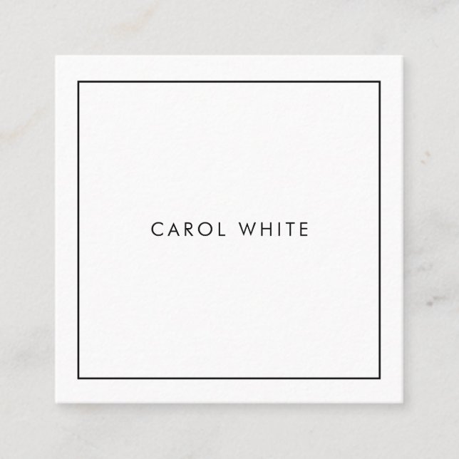 Calling card Modern Black White Business Card (Front)