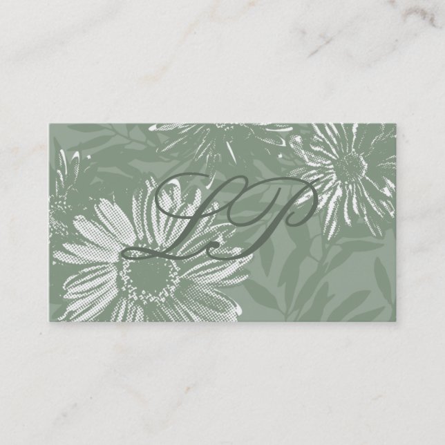 Calling card Retro Flowers (Front)