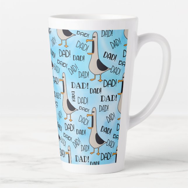 Calling Dad Large Latte Mug  17 oz (Right)