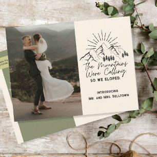 Calling Mountains Elopement Postcard