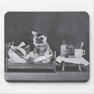 Calling Nurse Kitty Mouse Mat