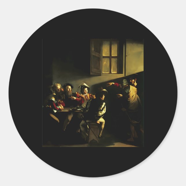 Calling Of St Matthew Chiamata Di San Matteo By Ca Classic Round Sticker (Front)