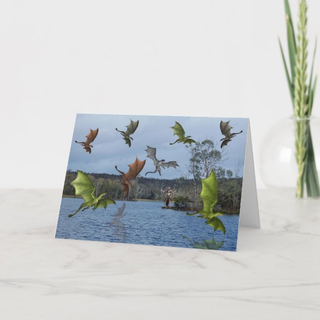 Calling The Dragons Birthday Card (Front)
