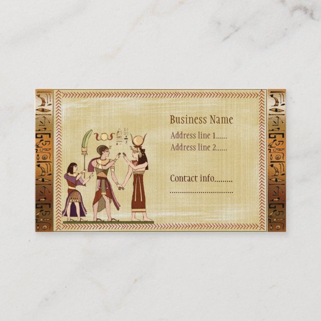 Calling to the Gods Egyptian Template Business Card (Front)