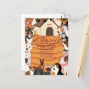 CallingAll Dogs Birthday Pawty  let's do  Postcard